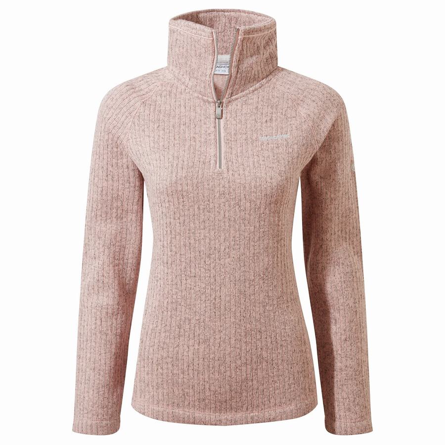 Craghoppers Eveline Half Zip Naisten Neulepusero Pinkki | RKP1085MM