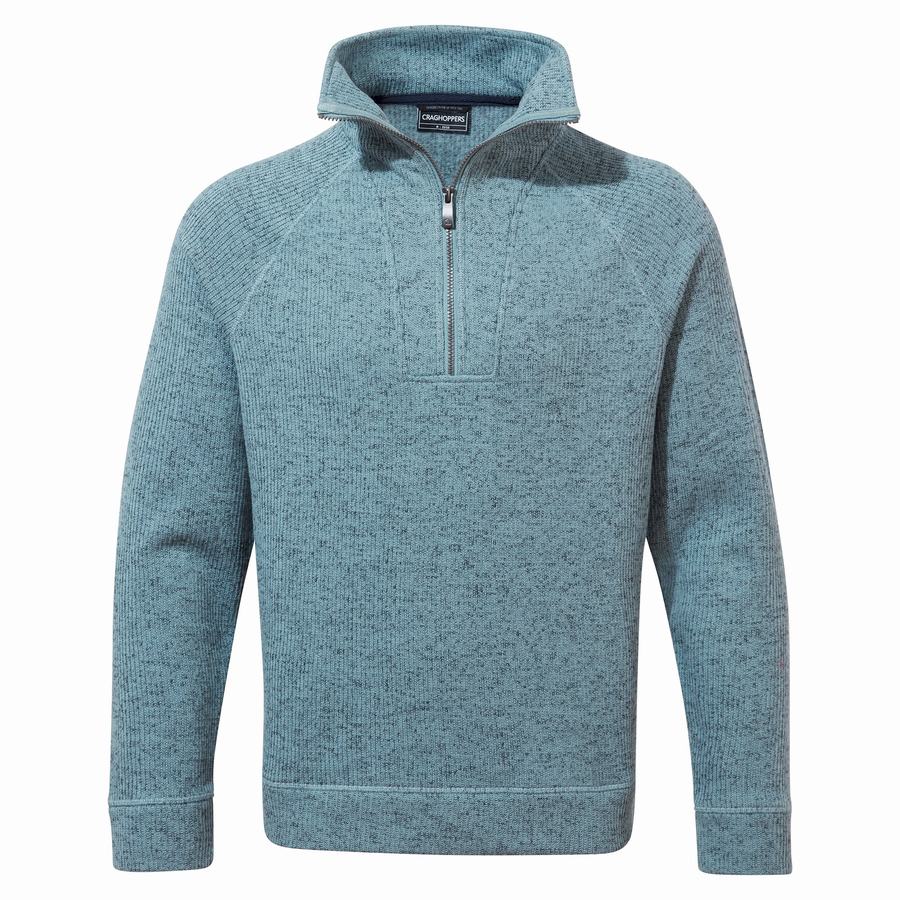 Craghoppers Logan Half Zip Miesten Neulepusero Sininen | IDK1167GG