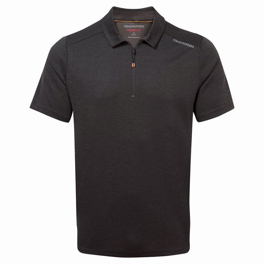 Craghoppers NosiLife Pro Active Lyhyt Sleeved Polo Miesten T-paidat Mustat | DIF942EG