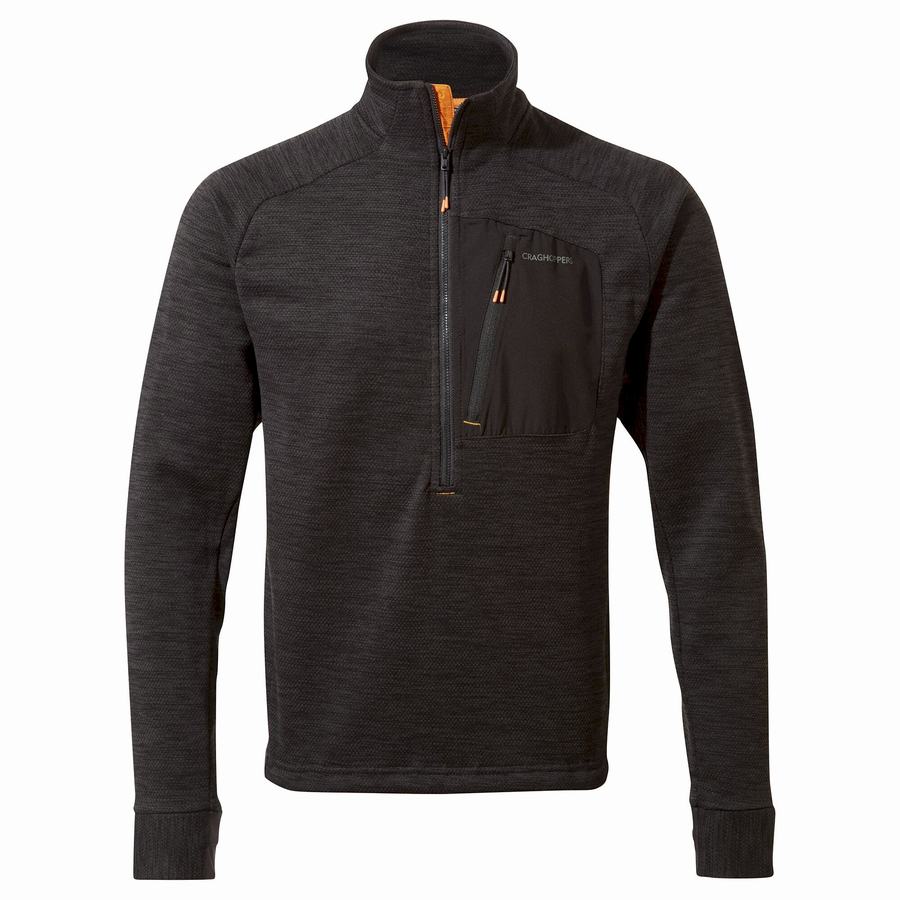 Craghoppers Tarbert Half Zip Miesten Neulepusero Mustat | QSH8793RH