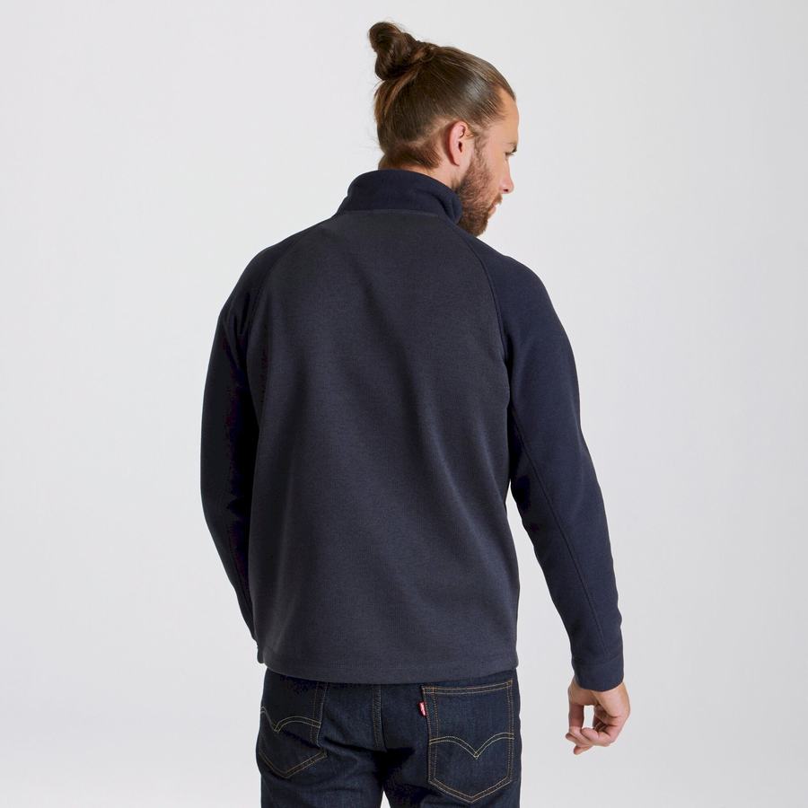 Craghoppers Barker Half Zip Miesten Neulepusero Harmaat Sininen | MGZ3222IU