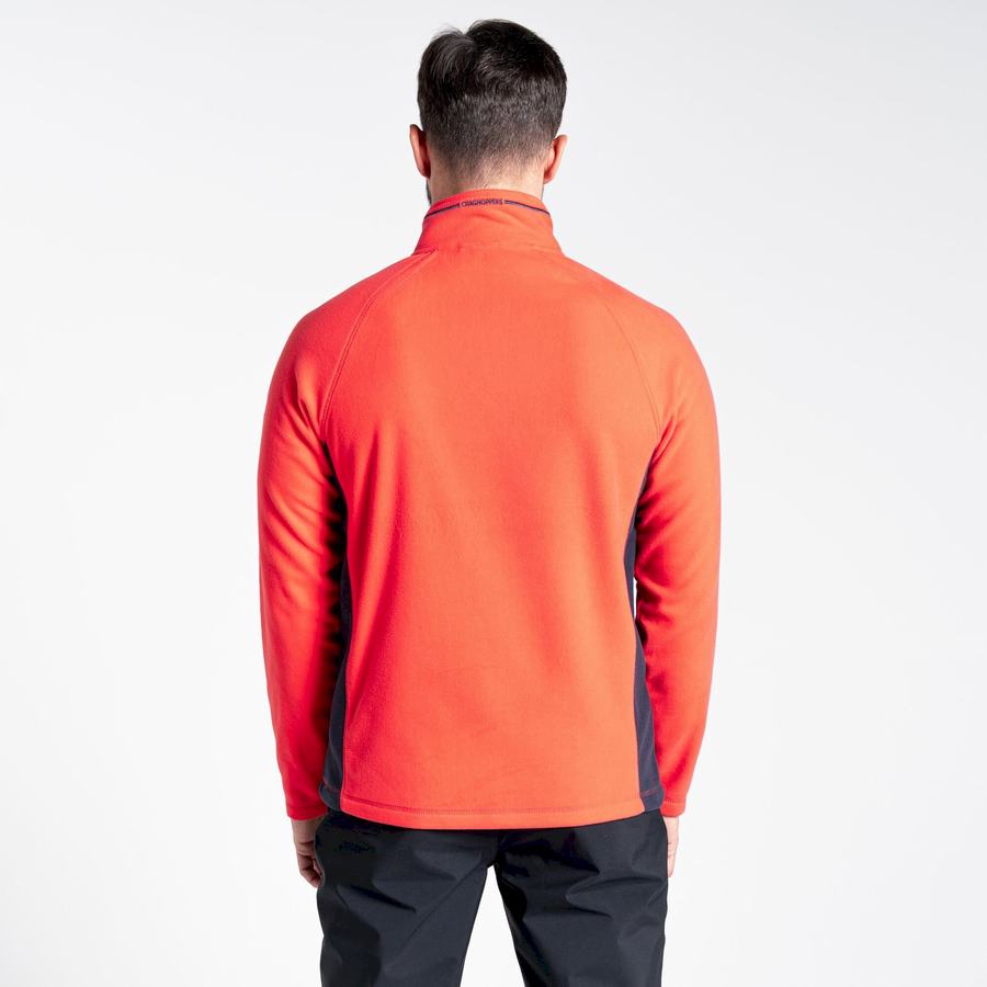 Craghoppers Corey Half Zip Miesten Neulepusero Oranssi Punainen Laivastonsininen | BVY10085UP