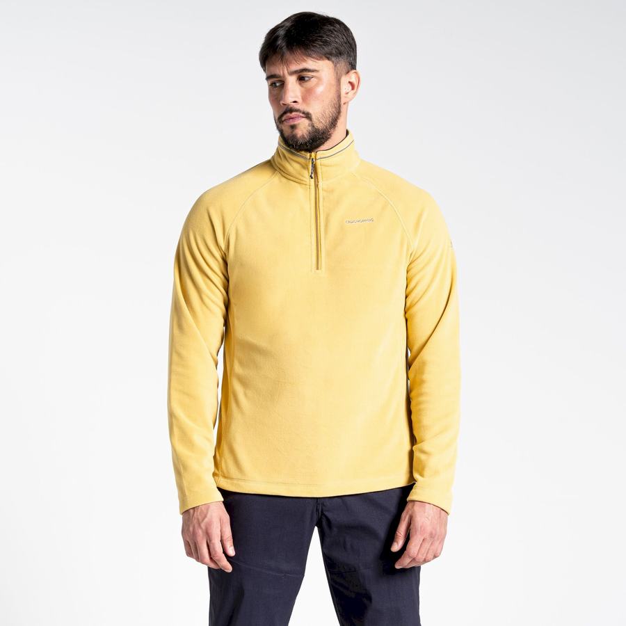 Craghoppers Corey Half Zip Miesten Neulepusero Keltainen | CJC8448NO