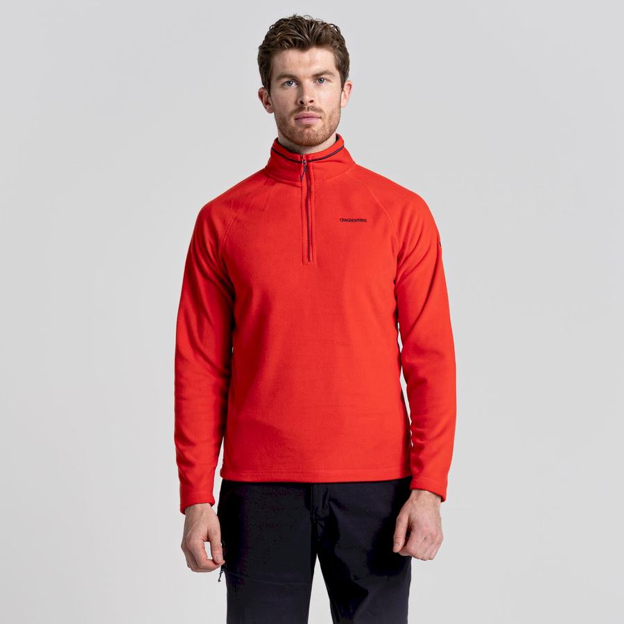 Craghoppers Corey Half Zip Miesten Neulepusero Punainen | LDJ5314IO