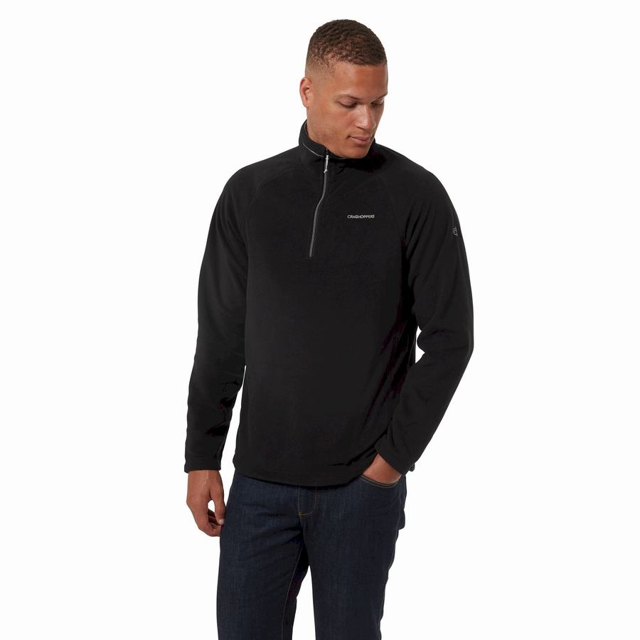 Craghoppers Corey Half Zip Miesten Neulepusero Mustat | VFZ639GY