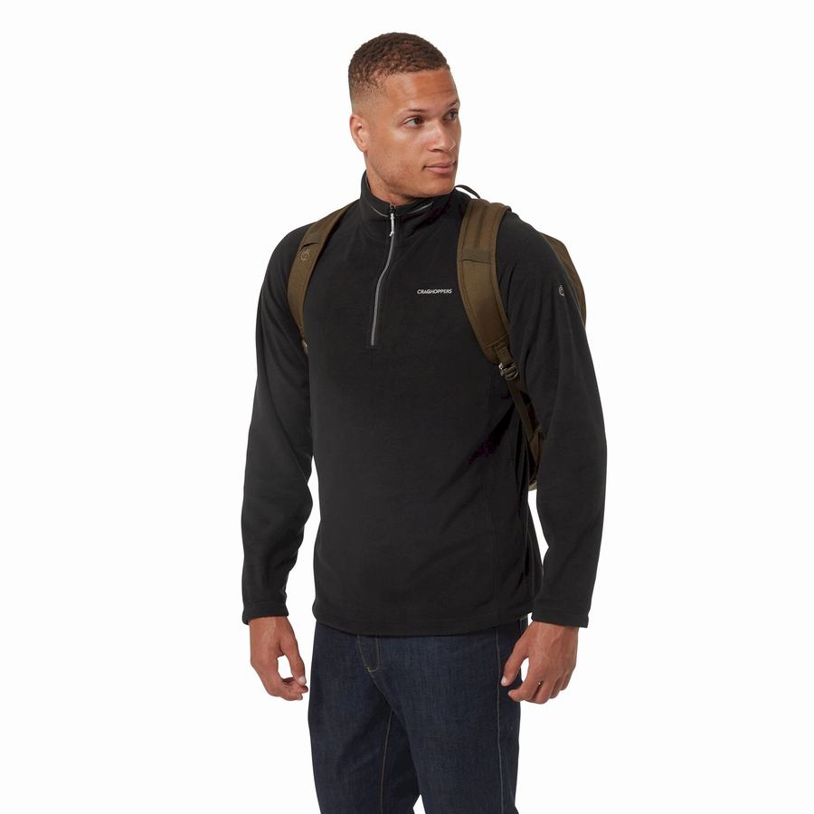 Craghoppers Corey Half Zip Miesten Neulepusero Mustat | VFZ639GY