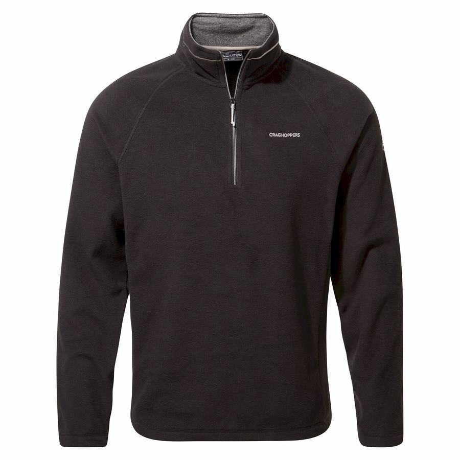 Craghoppers Corey Half Zip Miesten Neulepusero Mustat | VFZ639GY