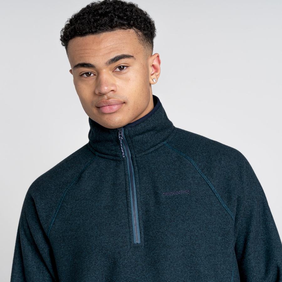 Craghoppers Durrus Half Zip Miesten Neulepusero Tummansininen | WMB878LB