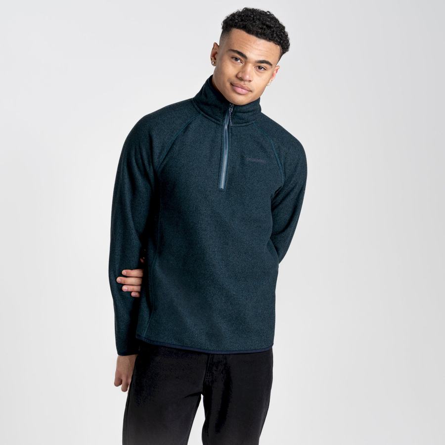 Craghoppers Durrus Half Zip Miesten Neulepusero Tummansininen | WMB878LB