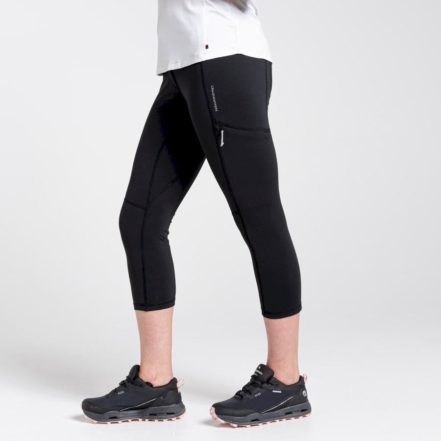 Craghoppers Dynamic Cropped Naisten Leggingsit Mustat | KDP4994HR