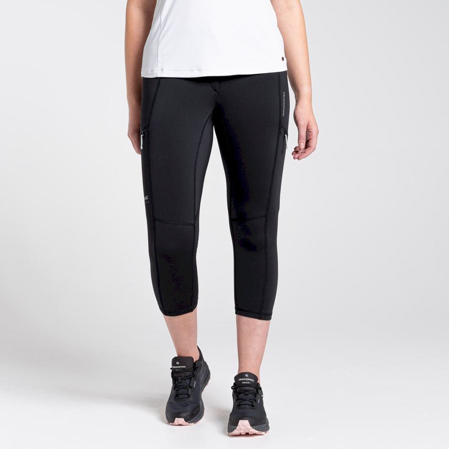 Craghoppers Dynamic Cropped Naisten Leggingsit Mustat | KDP4994HR