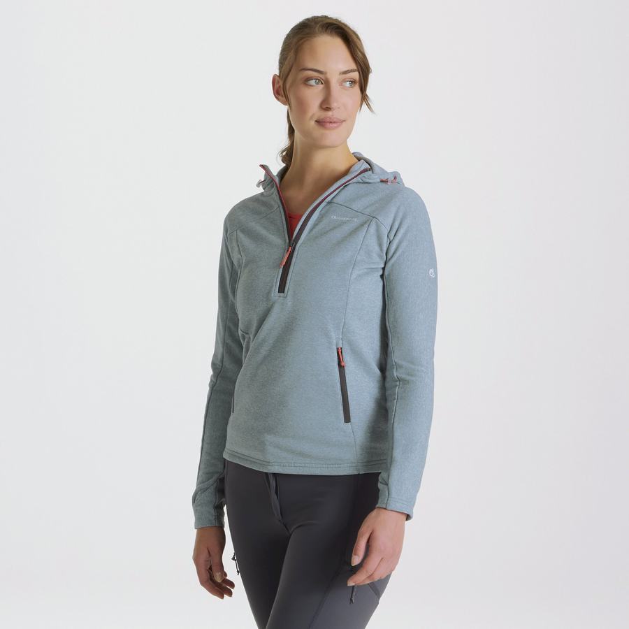 Craghoppers Dynamic Hupullinen Half Zip Naisten Neulepusero Vaaleanvihreä | OGH828NN