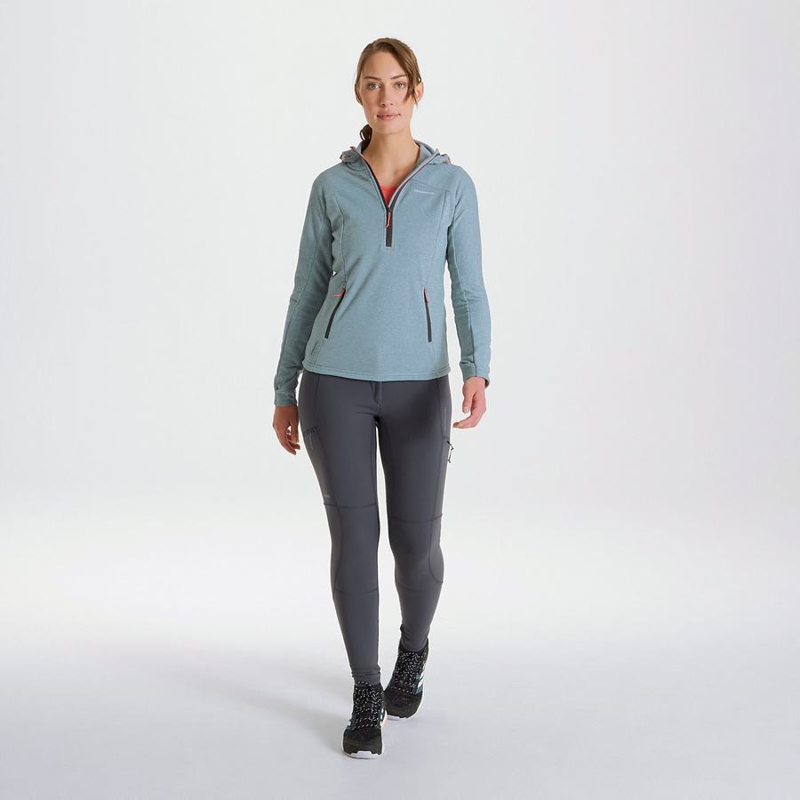 Craghoppers Dynamic Hupullinen Half Zip Naisten Neulepusero Vaaleanvihreä | OGH828NN