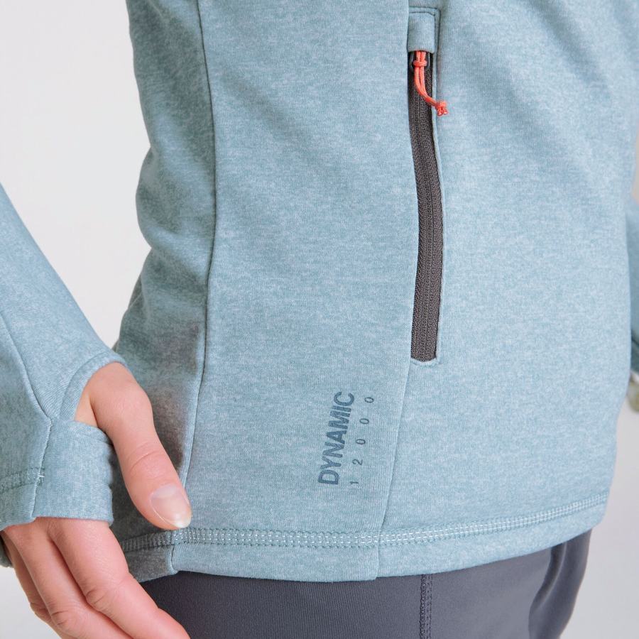 Craghoppers Dynamic Hupullinen Half Zip Naisten Neulepusero Vaaleanvihreä | OGH828NN