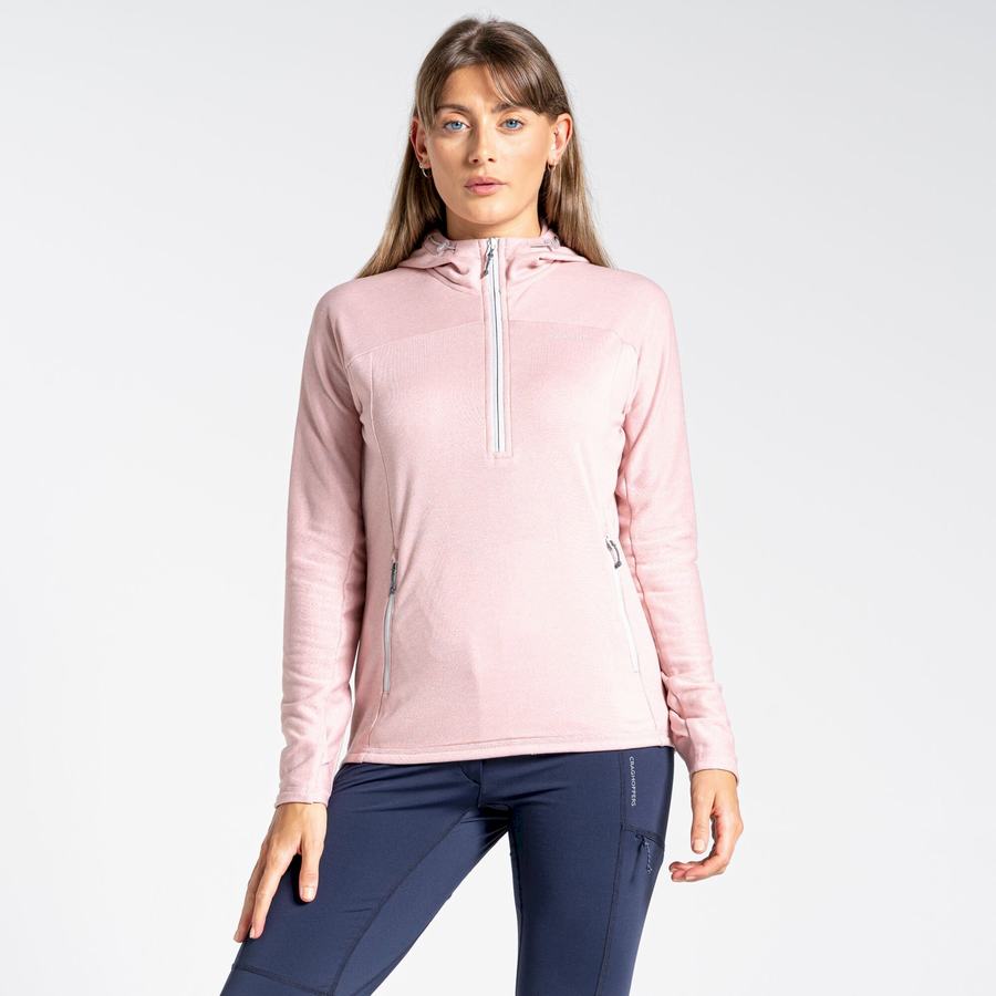 Craghoppers Dynamic Hupullinen Half Zip Top Naisten T-paidat Pinkki | PXQ2884BP