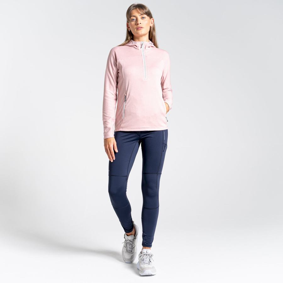 Craghoppers Dynamic Hupullinen Half Zip Top Naisten T-paidat Pinkki | PXQ2884BP