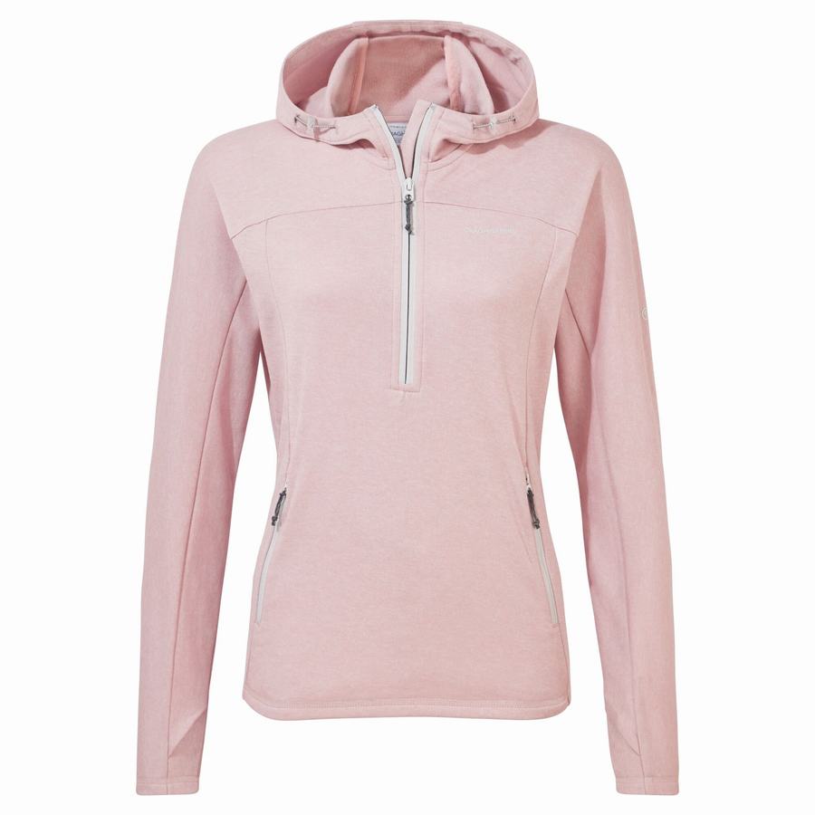 Craghoppers Dynamic Hupullinen Half Zip Top Naisten T-paidat Pinkki | PXQ2884BP