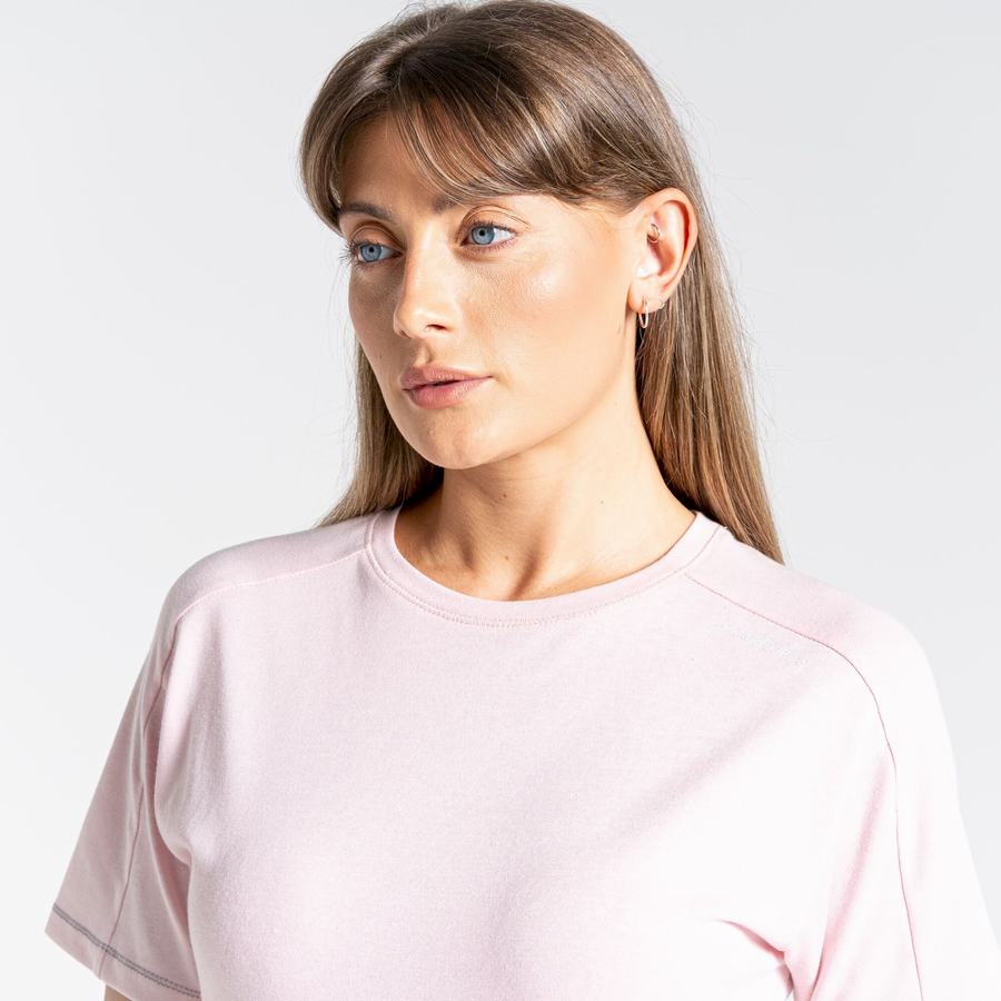 Craghoppers Dynamic Lyhyt Sleeved Naisten T-paidat Pinkki | NEQ1371ZK