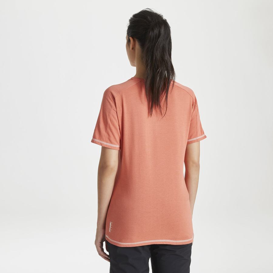 Craghoppers Dynamic Lyhyt Sleeved Warm Ginger Naisten T-paidat Oranssi | NZI4052FF