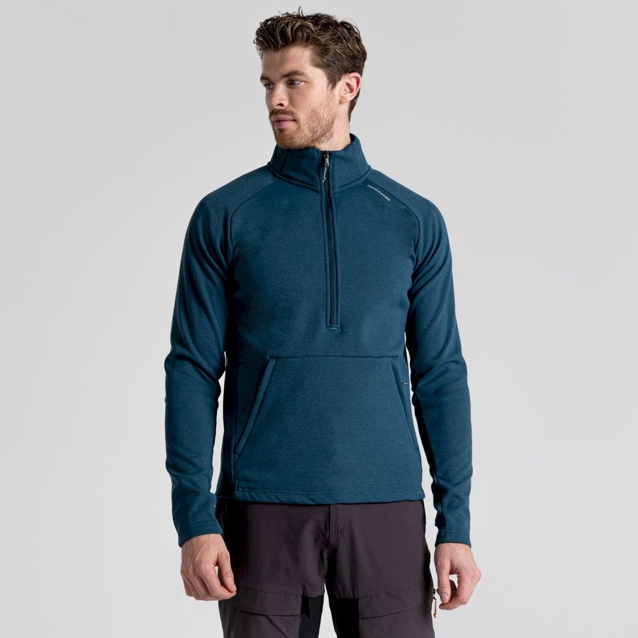 Craghoppers Dynamic Pro Half Zip Miesten Neulepusero Tummansininen | IZE2428KN