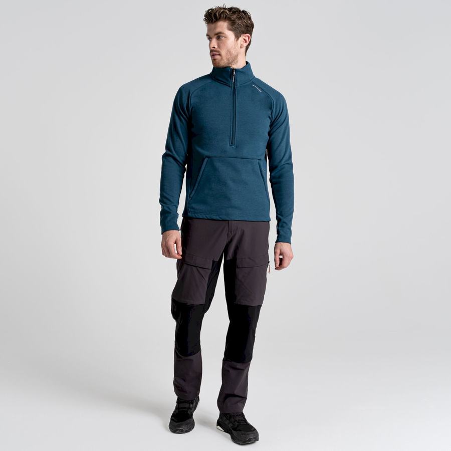 Craghoppers Dynamic Pro Half Zip Miesten Neulepusero Tummansininen | IZE2428KN