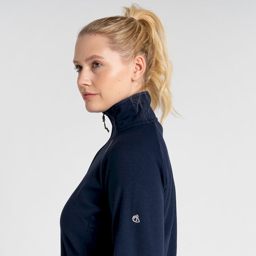 Craghoppers Dynamic Pro Half Zip Naisten Neulepusero Sininen Laivastonsininen | FIP576WY