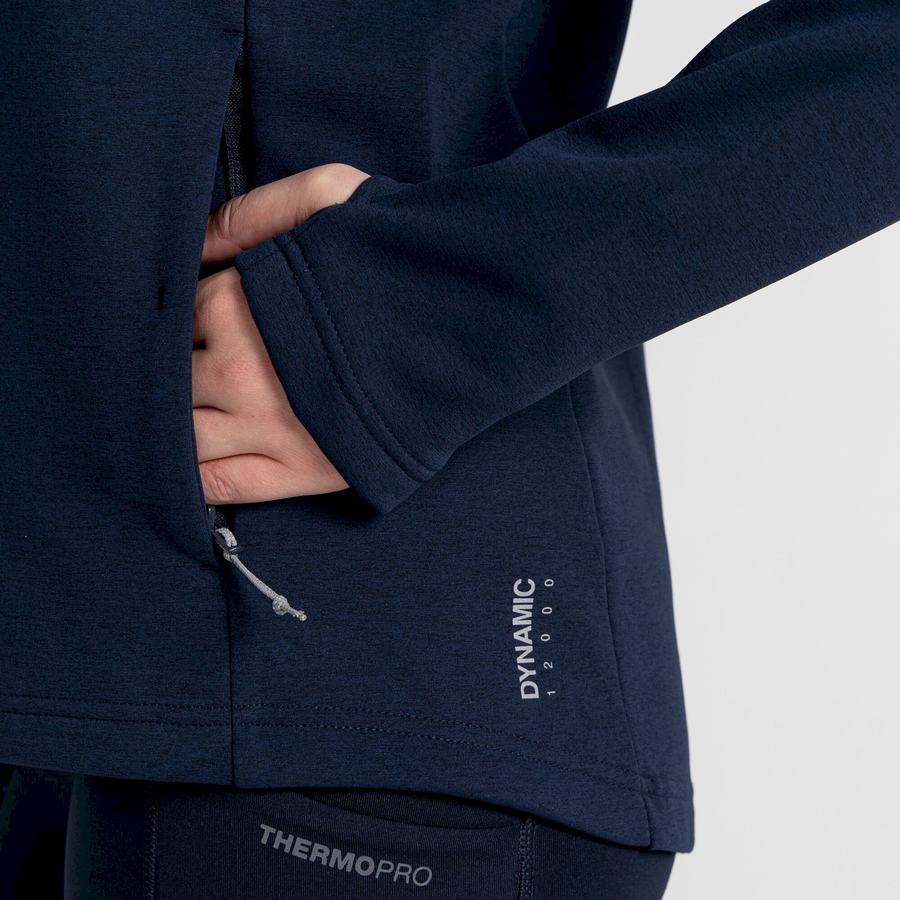 Craghoppers Dynamic Pro Half Zip Naisten Neulepusero Sininen Laivastonsininen | FIP576WY