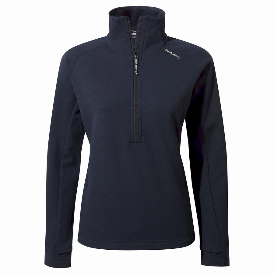 Craghoppers Dynamic Pro Half Zip Naisten Neulepusero Sininen Laivastonsininen | FIP576WY