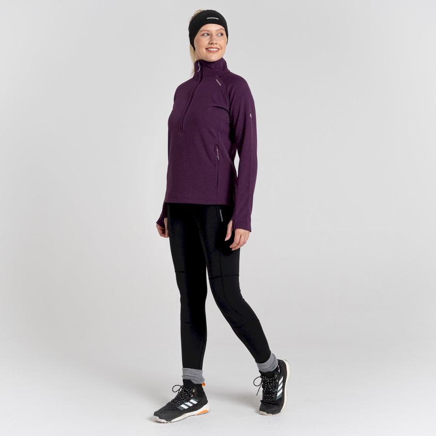 Craghoppers Dynamic Pro Half Zip Naisten Neulepusero Syvä Violetit | TAU2223PF