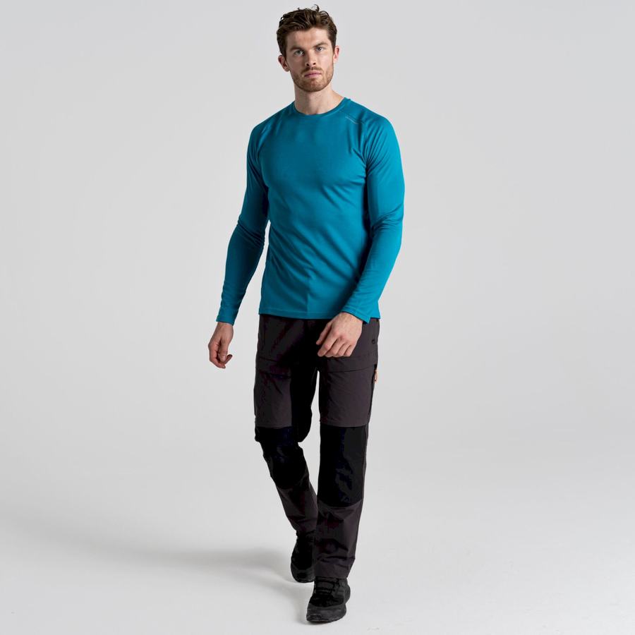 Craghoppers Dynamic Pro Long Sleeved Miesten T-paidat Sininen | SMH184BF