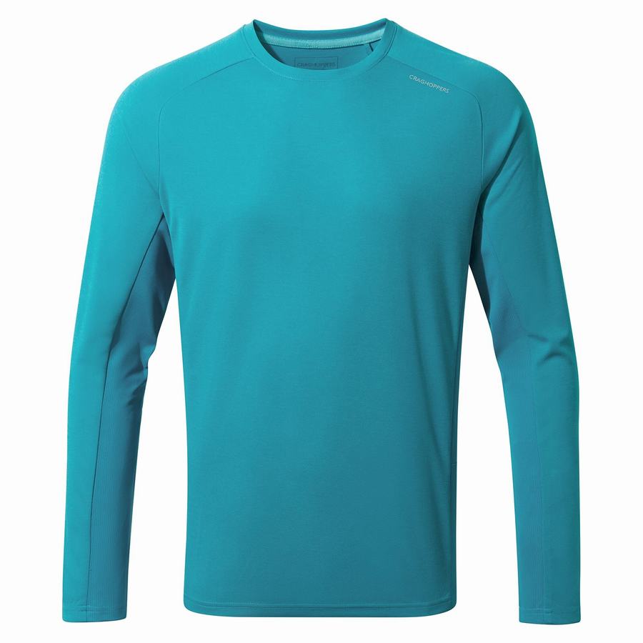 Craghoppers Dynamic Pro Long Sleeved Miesten T-paidat Sininen | SMH184BF