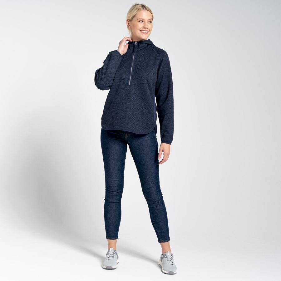 Craghoppers Elena Hupullinen Half Zip Naisten Neulepusero Sininen Laivastonsininen | VMC9964TO