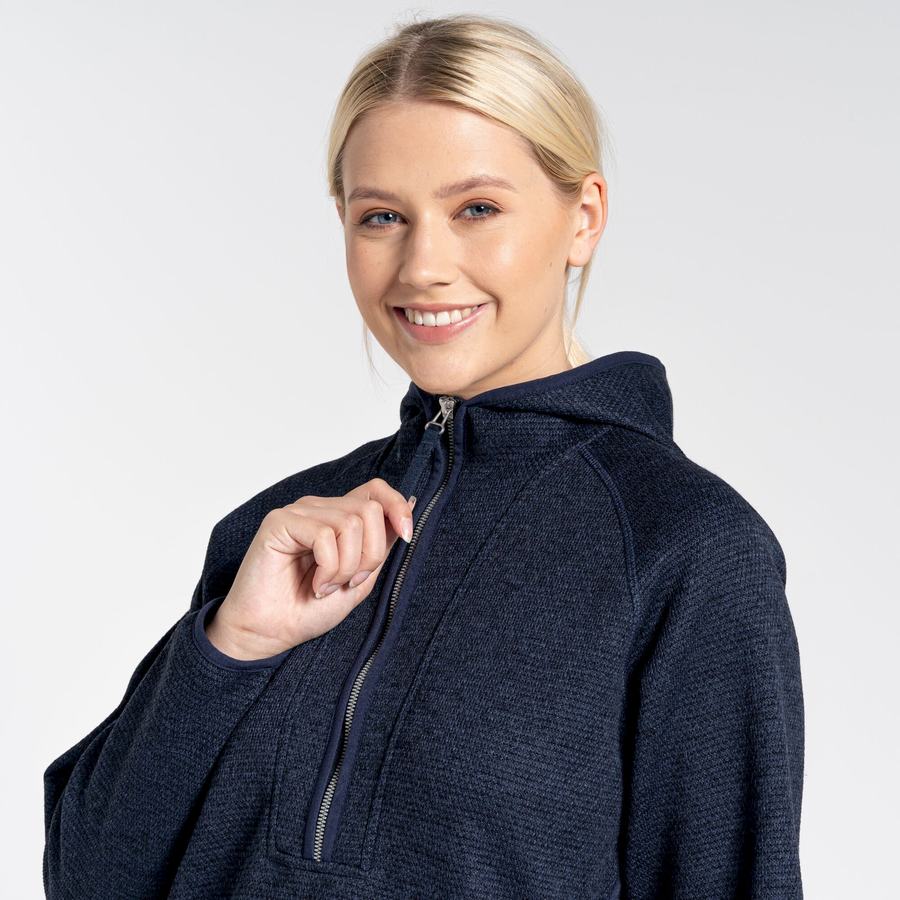 Craghoppers Elena Hupullinen Half Zip Naisten Neulepusero Sininen Laivastonsininen | VMC9964TO