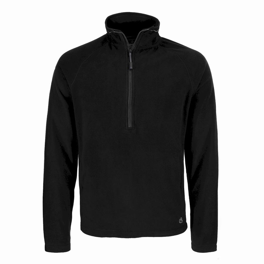 Craghoppers Expert Corey 200 Half Zip Miesten Neulepusero Mustat | SUT4855GJ