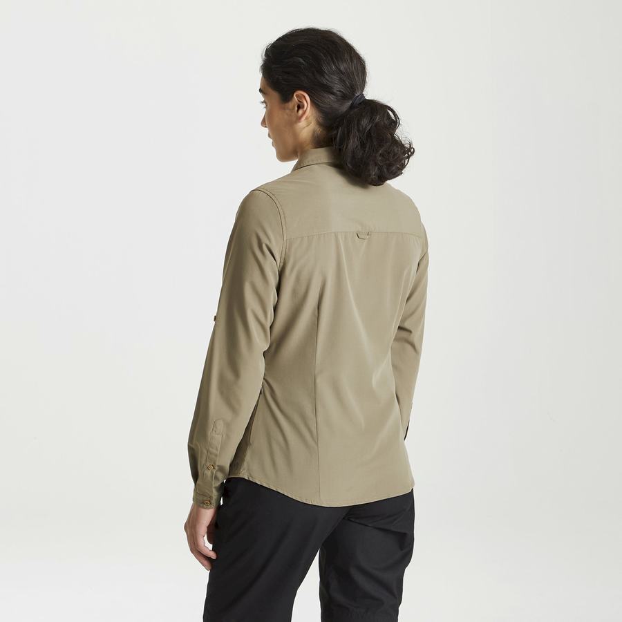 Craghoppers Expert Kiwi Long Sleeved Naisten Paidat Khaki | UTG4132SC