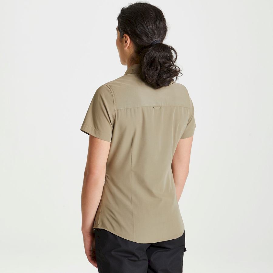 Craghoppers Expert Kiwi Lyhyt Sleeved Naisten Paidat Khaki | FRO8482NM