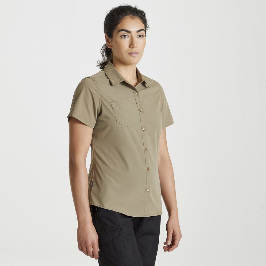 Craghoppers Expert Kiwi Lyhyt Sleeved Naisten Paidat Khaki | FRO8482NM