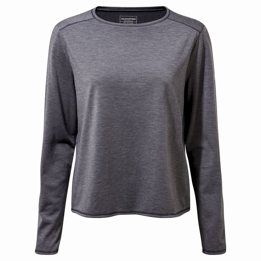 Craghoppers First Layer Long Sleeved Naisten T-paidat Sininen Laivastonsininen | EKK2744GC