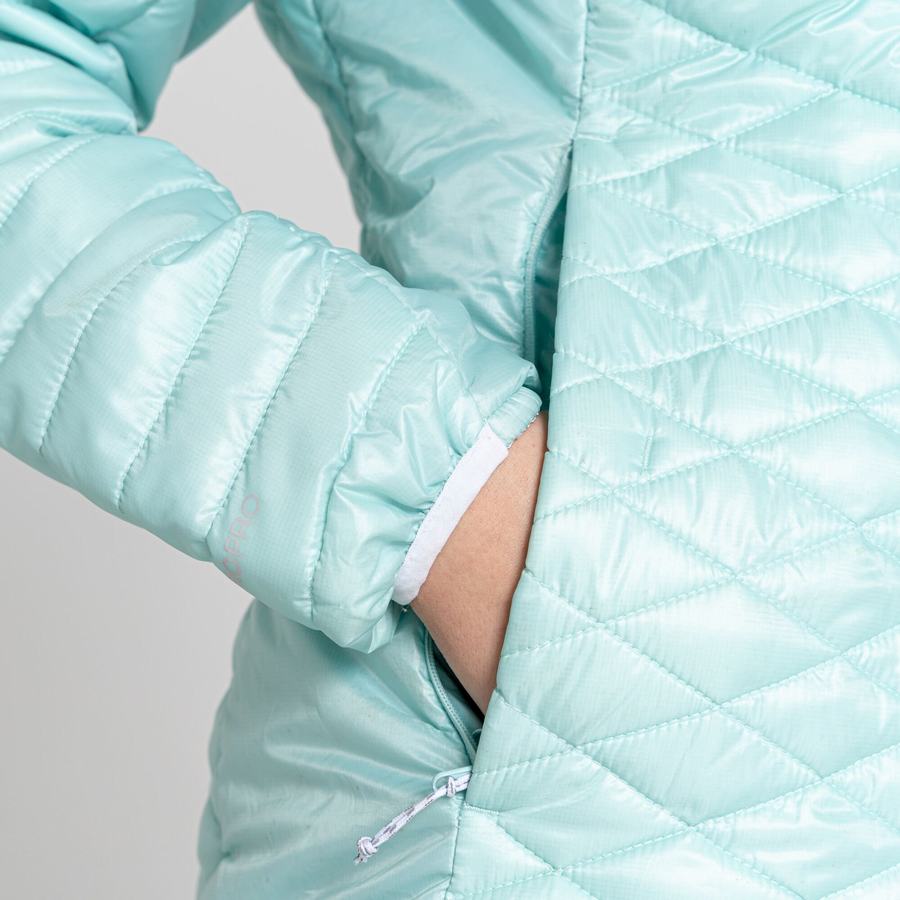 Craghoppers Insulated ExpoLite Hupullinen Naisten Takki Vihreä | FXK3876DM