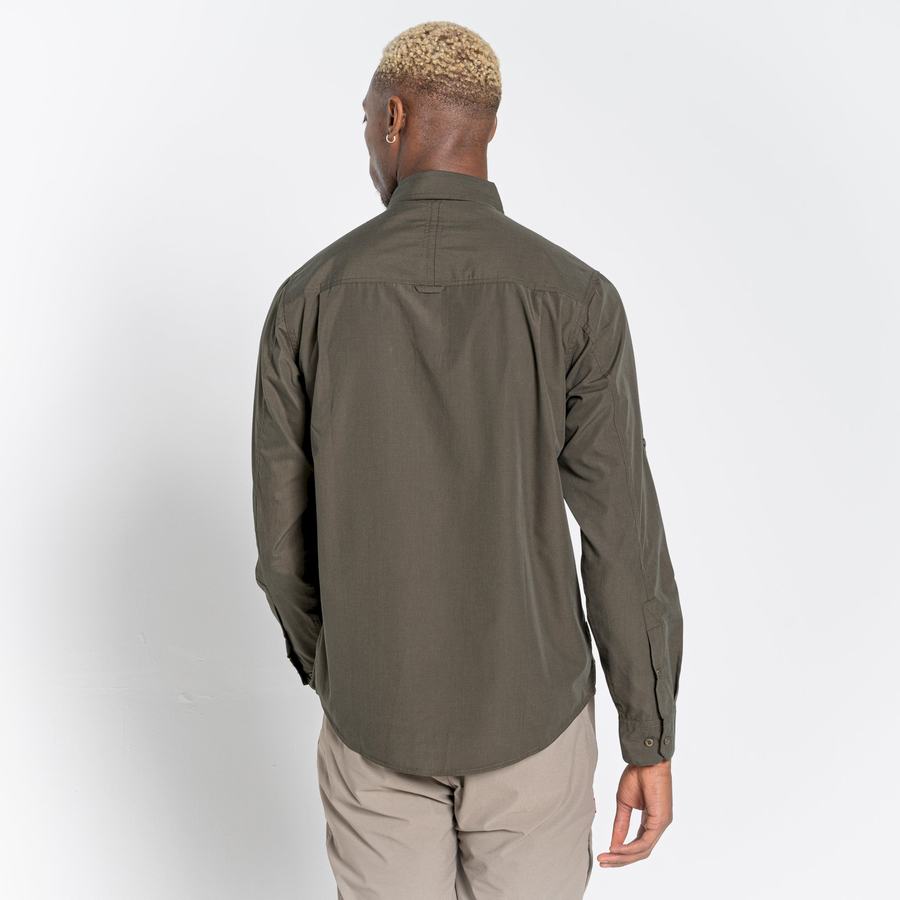 Craghoppers Kiwi Long Sleeved Miesten Paidat Vihreä | GHL827DT