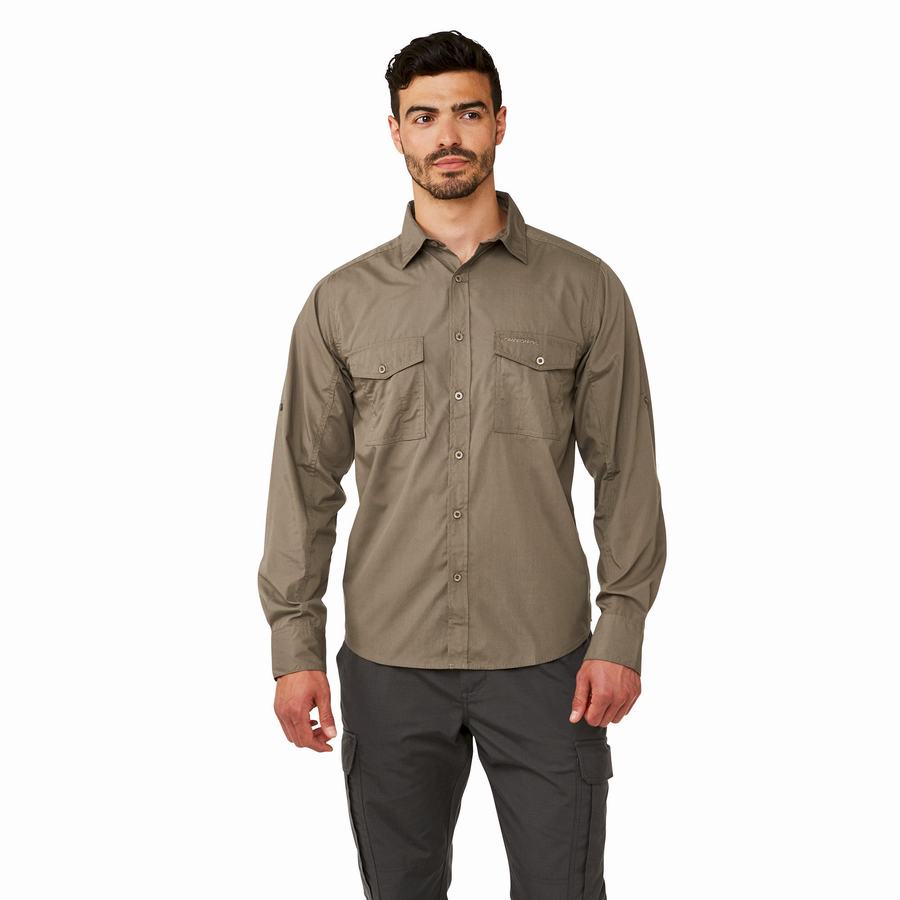 Craghoppers Kiwi Long-Sleeved Miesten Paidat Vihreä | JFZ4044OH