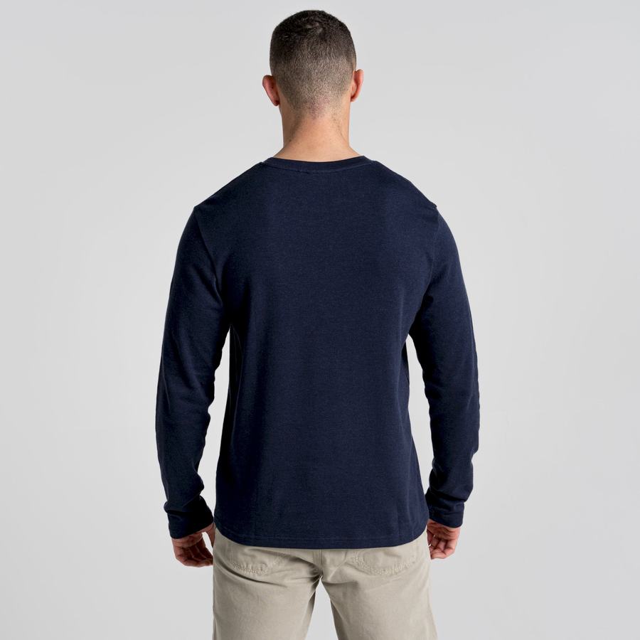 Craghoppers Latherton Long Sleeved Miesten T-paidat Sininen Laivastonsininen | VEH2629PS