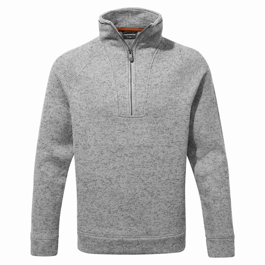 Craghoppers Logan Half Zip Miesten Neulepusero Harmaat | AZX815DH