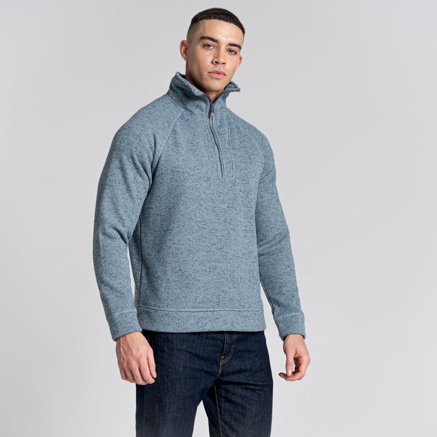 Craghoppers Logan Half Zip Miesten Neulepusero Sininen | IDK1167GG