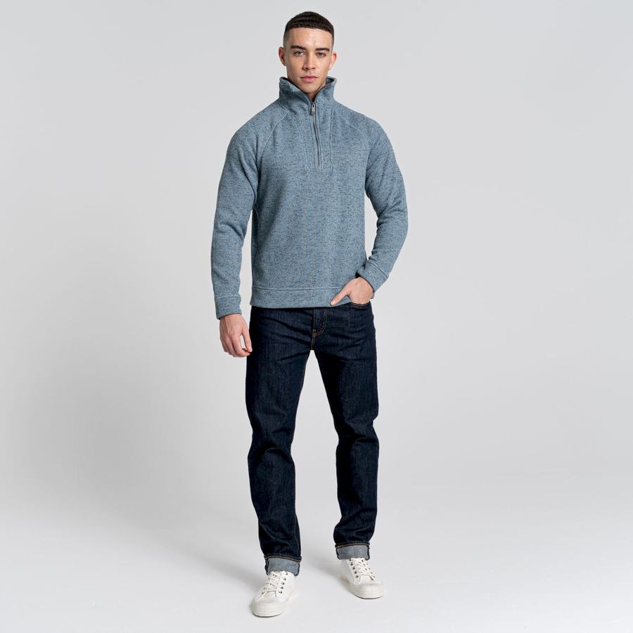 Craghoppers Logan Half Zip Miesten Neulepusero Sininen | IDK1167GG