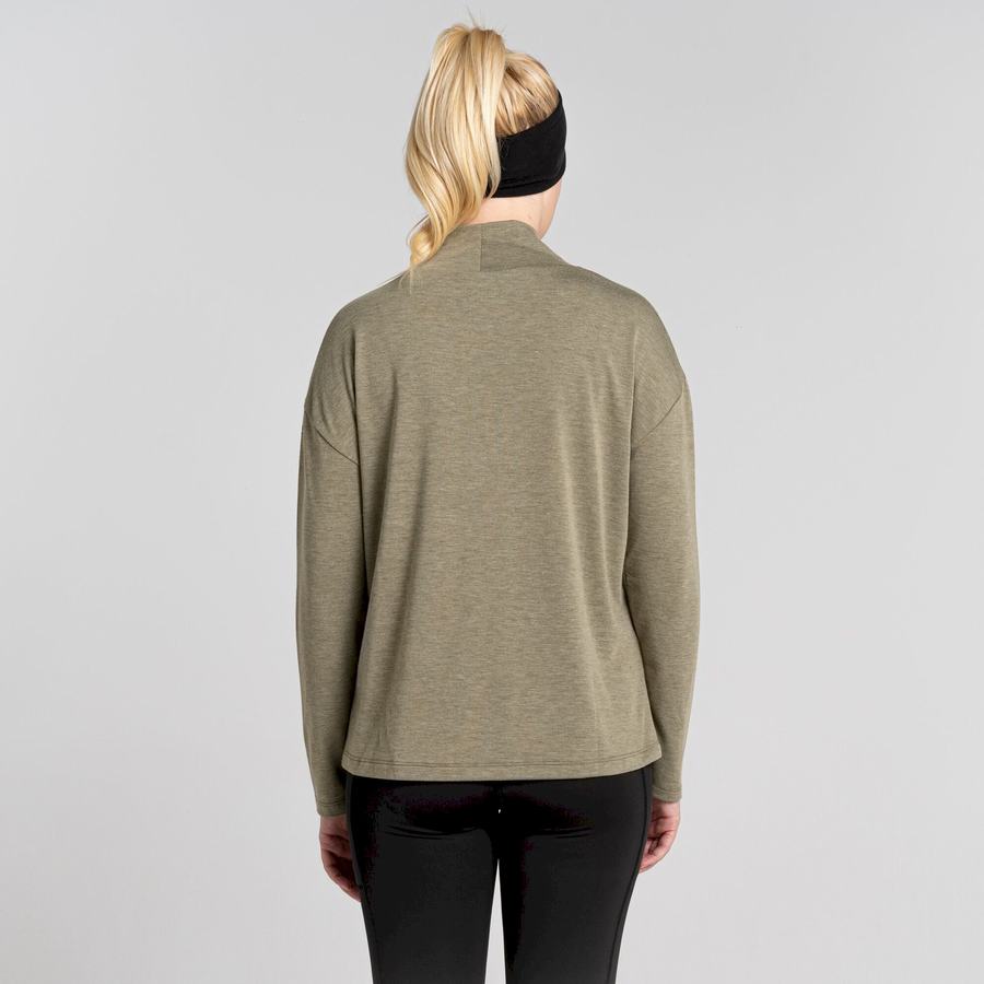 Craghoppers Meridan Long Sleeved Naisten T-paidat Oliivinvihreä | UEH8922XX