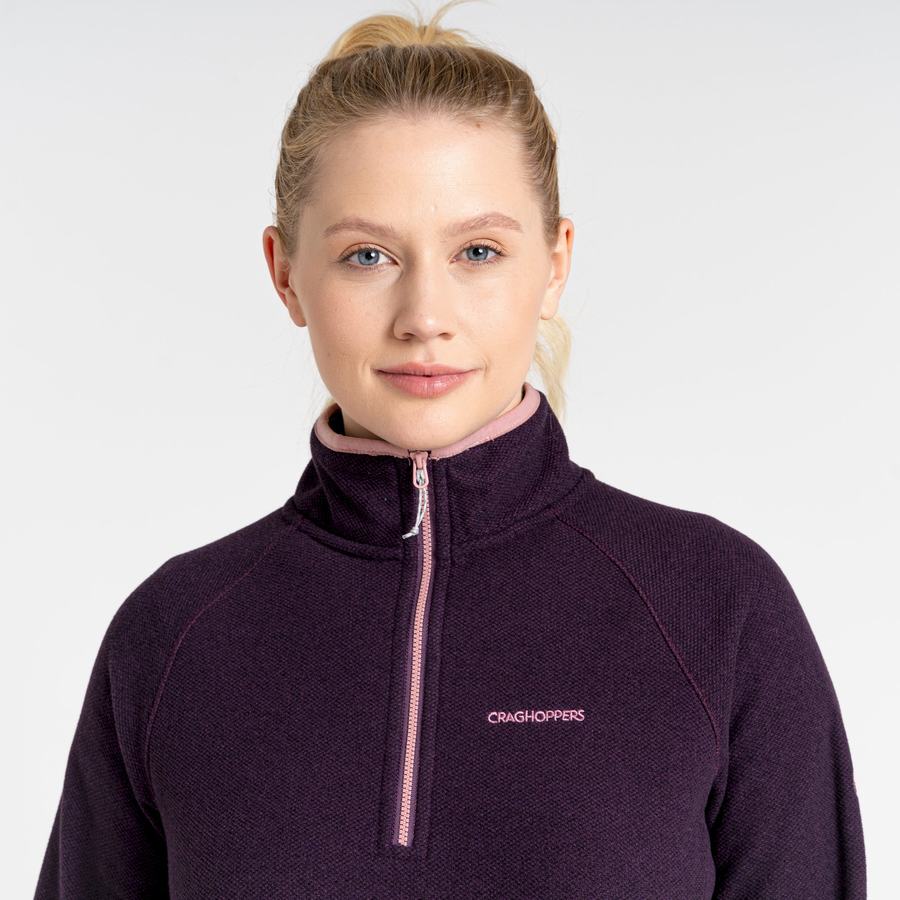 Craghoppers Milia Half Zip Naisten Neulepusero Syvä Violetit | MVP6793NW