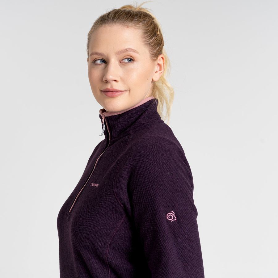 Craghoppers Milia Half Zip Naisten Neulepusero Syvä Violetit | MVP6793NW