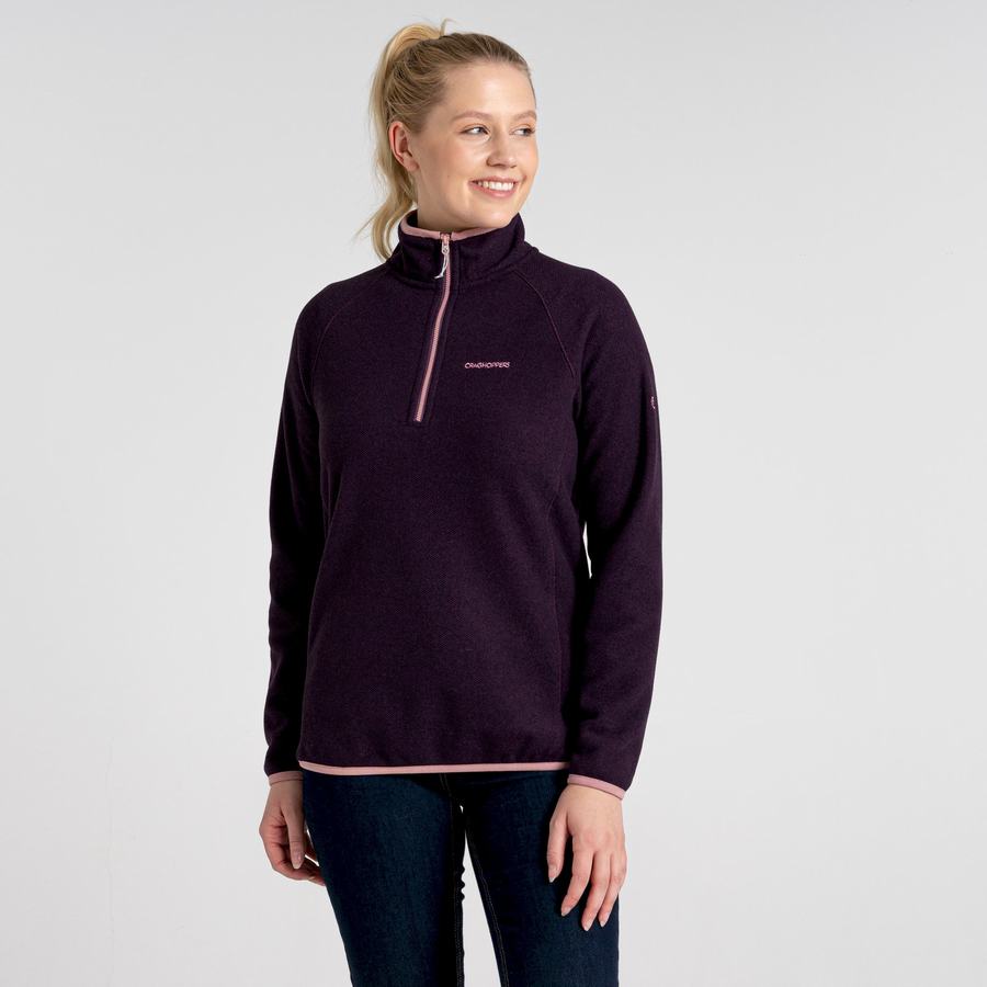 Craghoppers Milia Half Zip Naisten Neulepusero Syvä Violetit | MVP6793NW