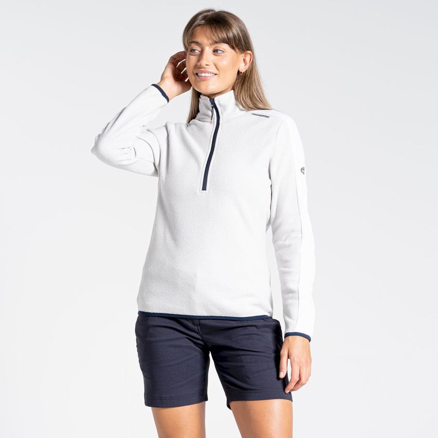 Craghoppers Minerva Half Zip Naisten Neulepusero Harmaat Valkoinen | TAS332WP